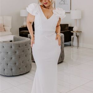 Elegant White Evening Gown